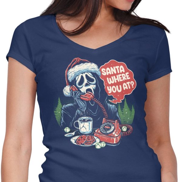 Santa Where You At? - Women s V-Neck Online - Image 3