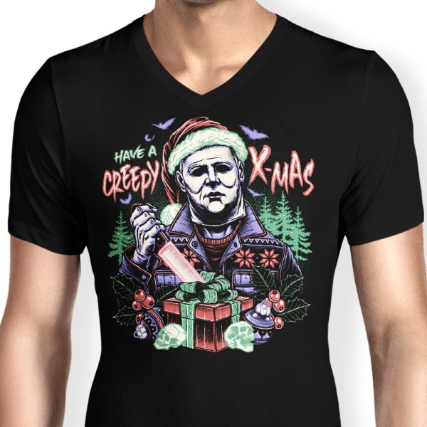 Creepy Xmas - Men s V-Neck For Discount - Image 4