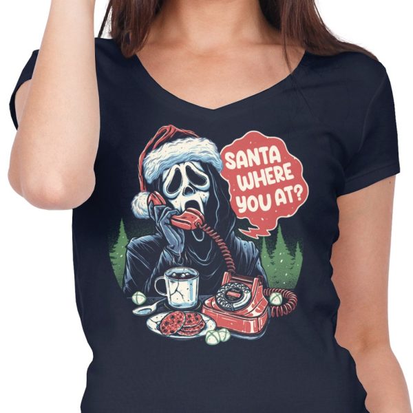Santa Where You At? - Women s V-Neck Online - Image 5