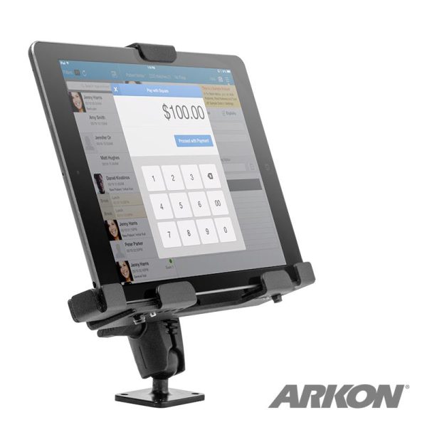 ARKON TAB4METKL Locking Adjustable Tablet Mount with Key Lock for E-Log for Galaxy Tab LG G Pad iPad Models Retail Black Online now - Image 2