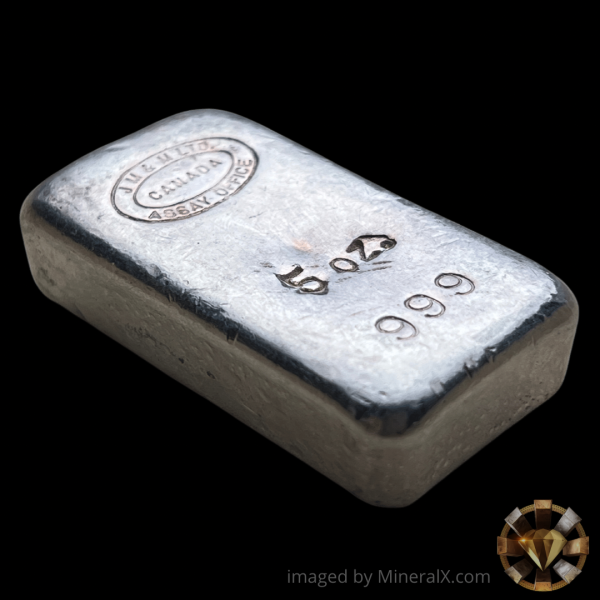 Johnson Matthey Mallory Vintage Poured 5oz Silver Bar Supply